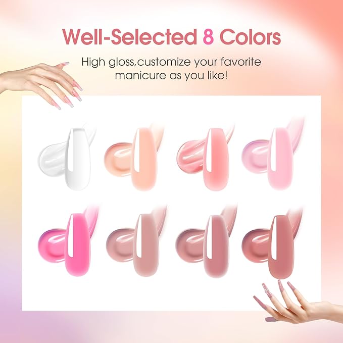 8 Colors Nude Poly Kit 03