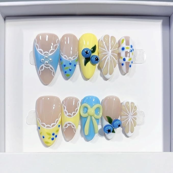 Handmade Almond Nails 9