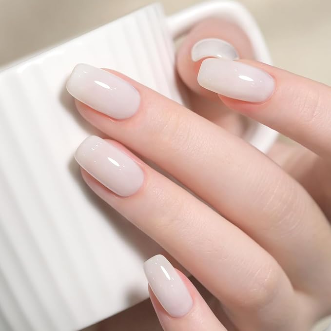 Milky White & Nude Pink