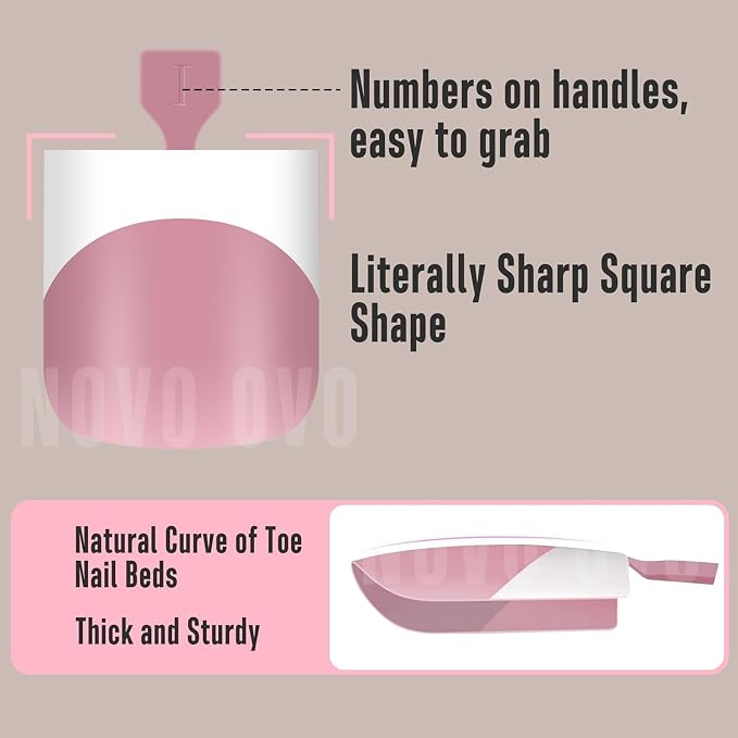 Sharp Square Toe Nail French Tips Mixed Color for Summer