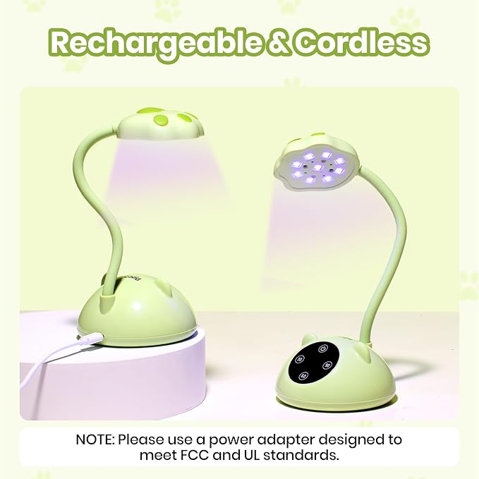 Green Meowgic LemonMeow Mini UV Nail Lamp