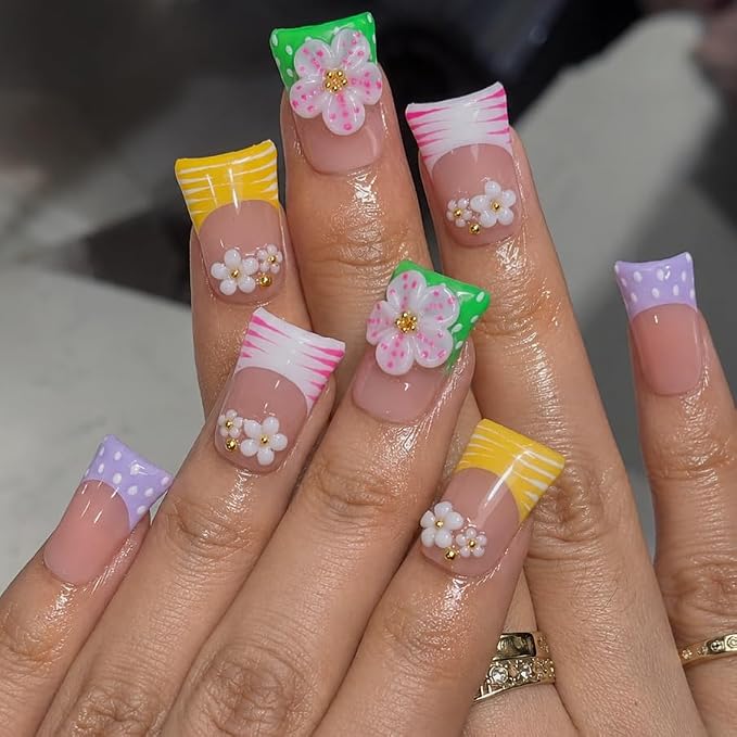 Nude Pink Floral Dots