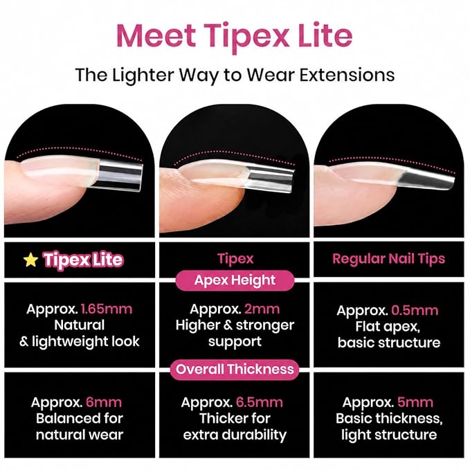 0 - Tipex Lite Nails Only | Long Square | 256