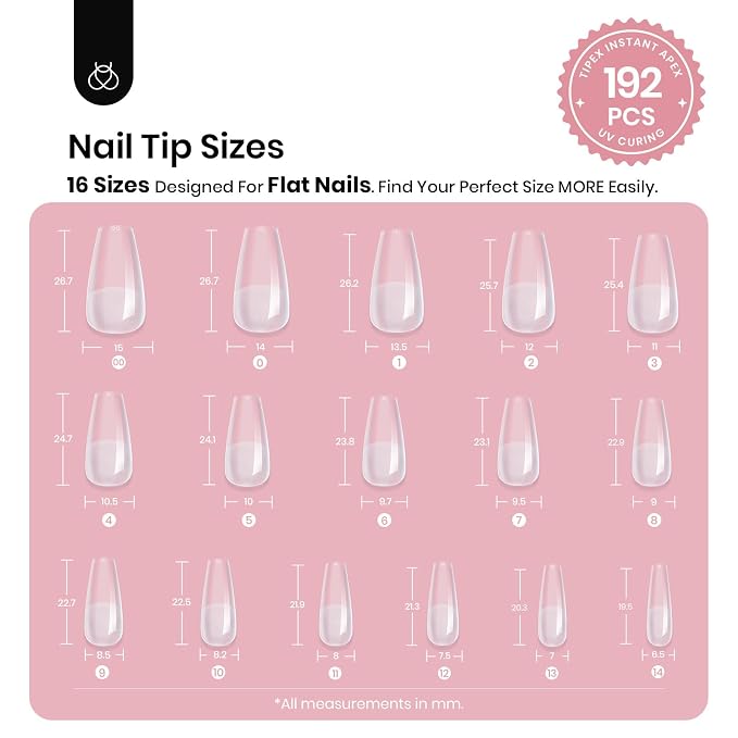 1 - Tipex Nails Only | Medium Coffin | 192