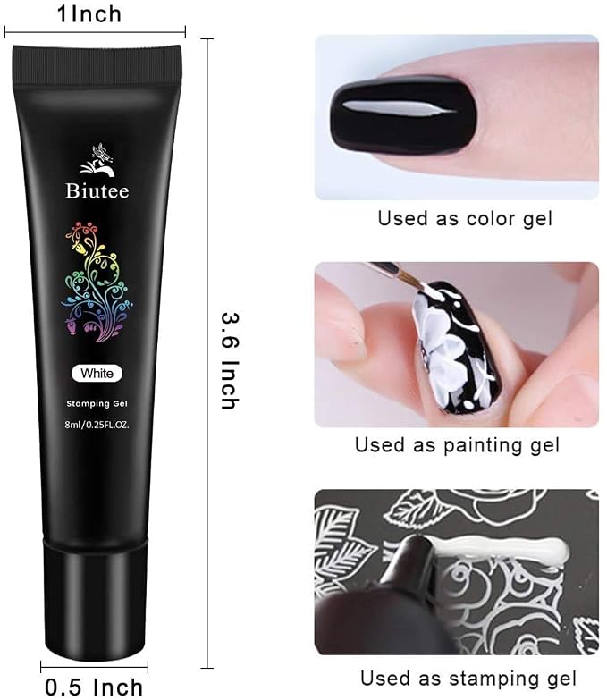 8 pcs Nail Stamping Gel