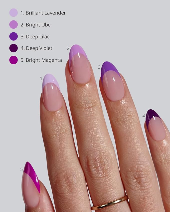 04 S - Almond Purple French in Pink Base