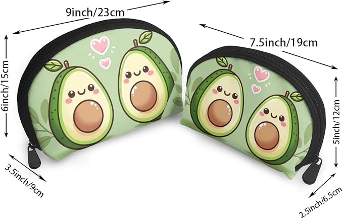 Cute Avocado Couple Love Hearts