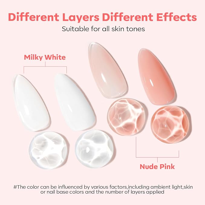 Milky White & Nude Pink