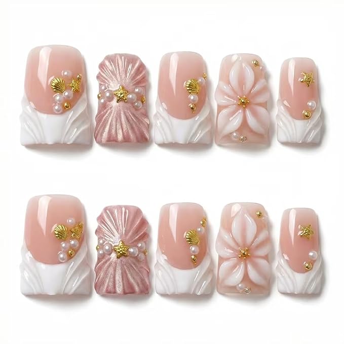 white and pink
