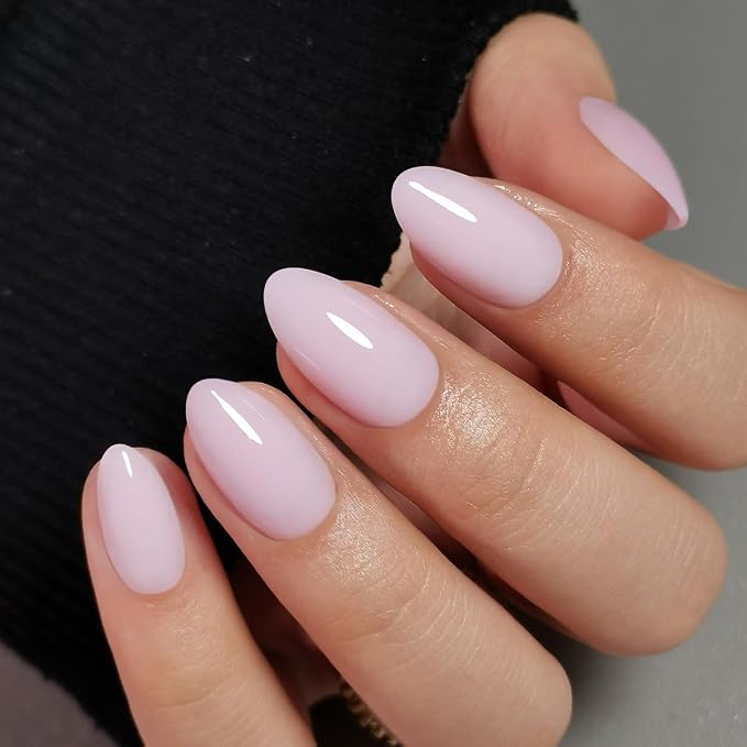 Light Purple Almond Nails