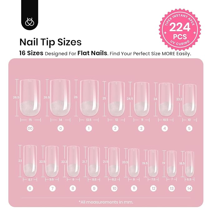 2 - Tipex Nails Kit | Medium Square | 224