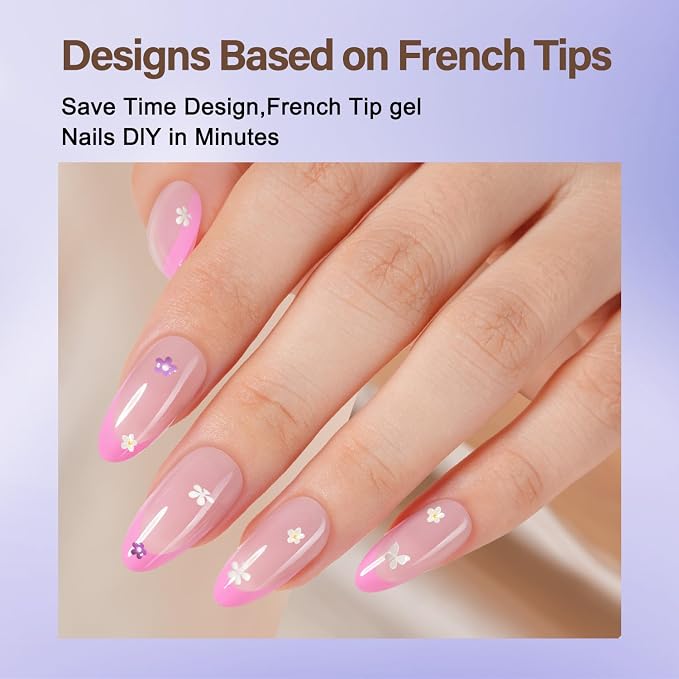 Pink Medium Almond nail kit