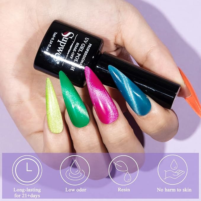 8 Colors Neon Cat Eye Gel