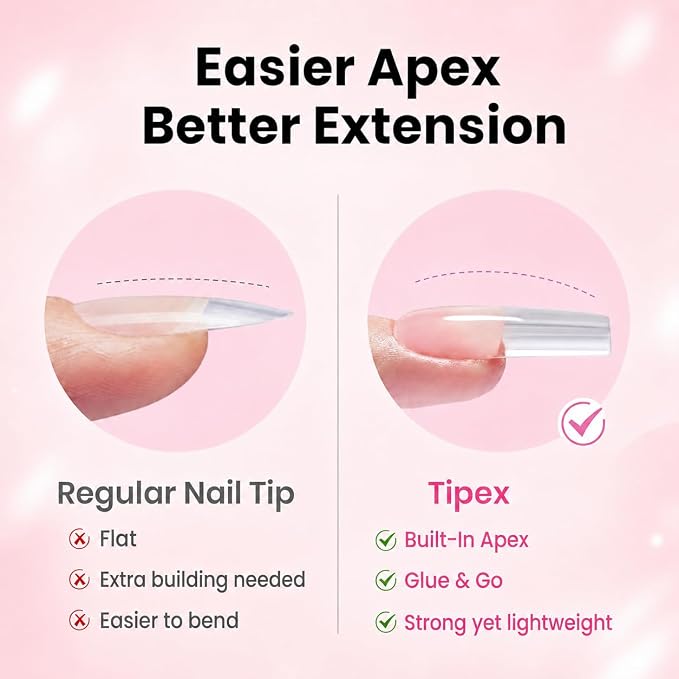 4 - Tipex Nails Kit | Long Square | 224