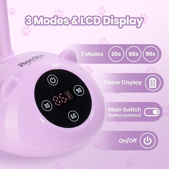 Purple Meowgic GrapePurr Mini UV Nail Lamp