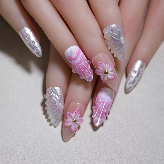 Almond Handmade Nail 42