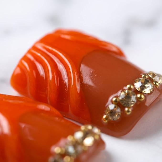 orange&rhinestones