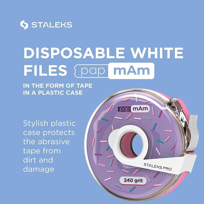 Glueless Abrasive Tape (Papmam) in Plastic Case, 240 Grit