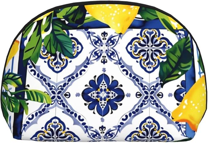 Blue White Floral Tile Lemons