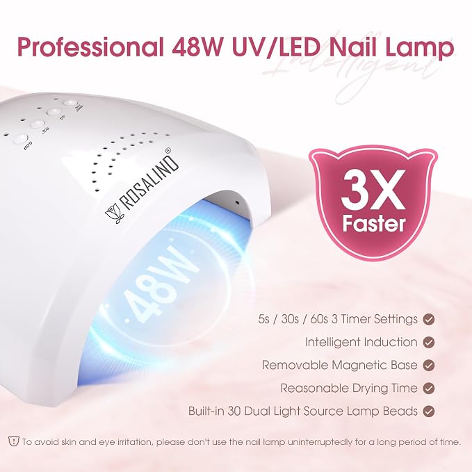 20pcs Poly Nail Gel 48W Nail Lamp Set