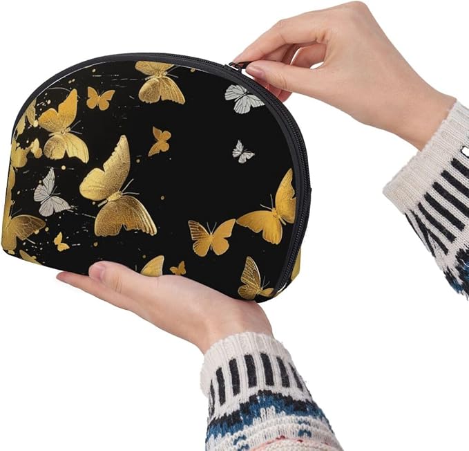 Gold White Butterflies Black
