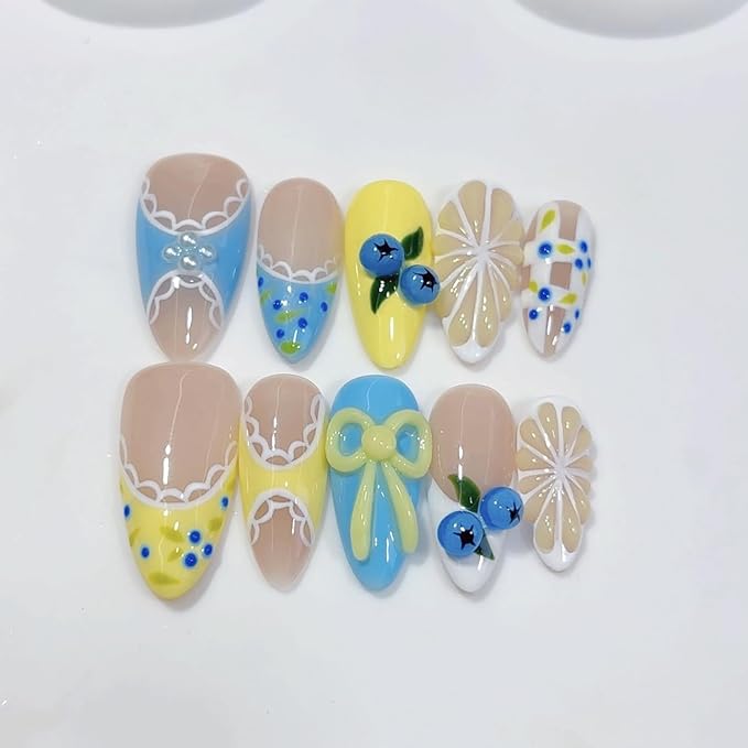 Handmade Almond Nails 9