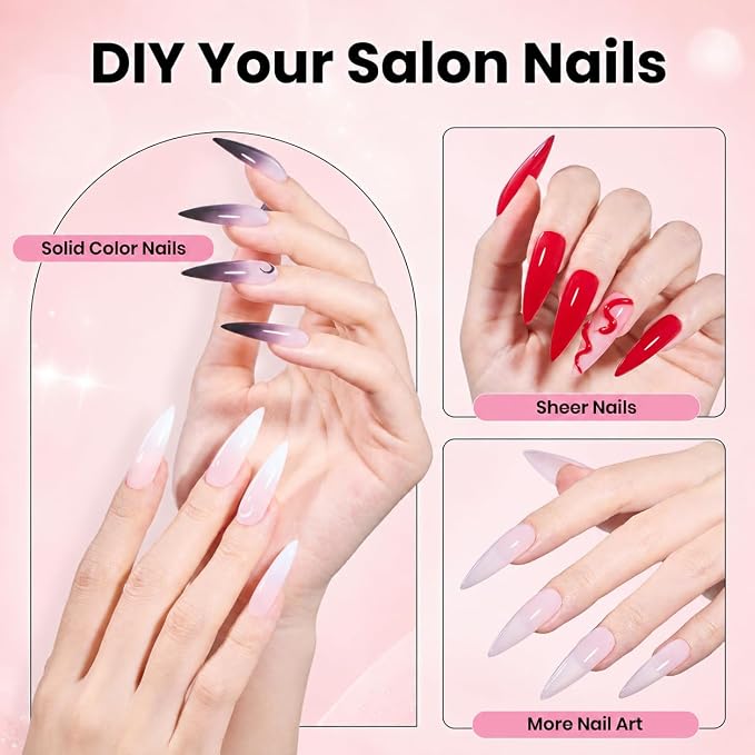 4 - Tipex Nails Kit | Long Stiletto | 224