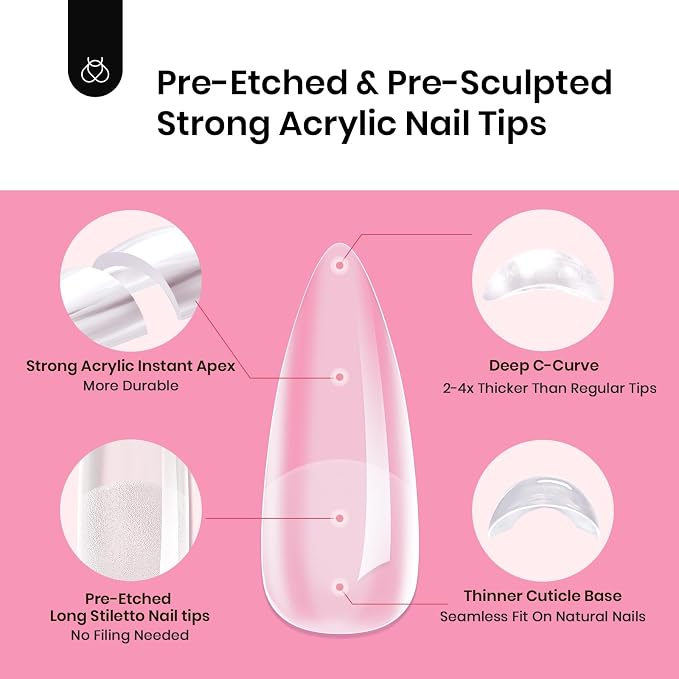 3 - Tipex Nails Kit | Long Square | 224