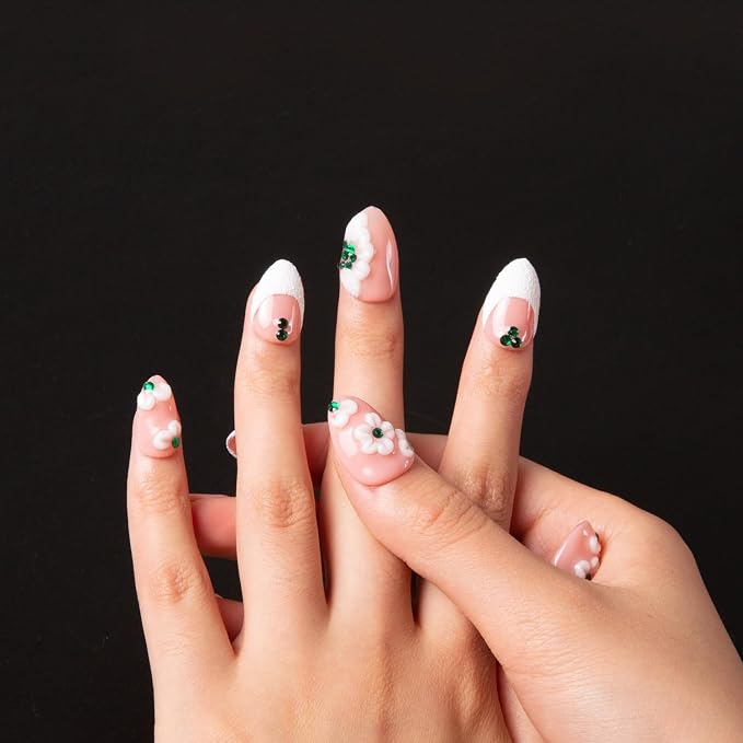 Floral French Tip Round