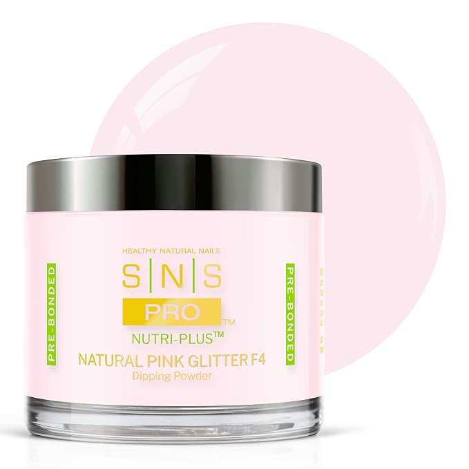 Natural Pink Glitter Dip Powder F4