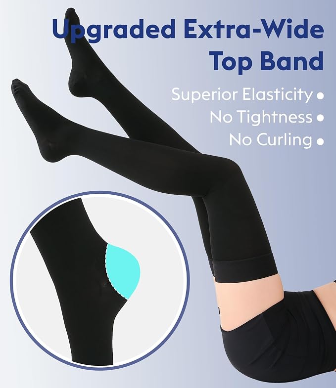 20-30mmhg Black Closed Toe