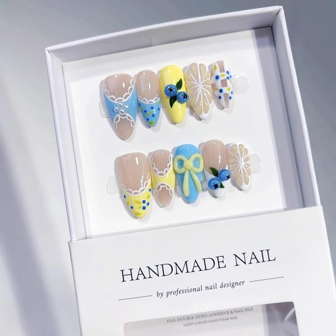Handmade Almond Nails 9