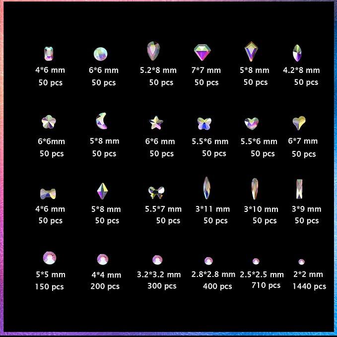 AB nail rhinestones