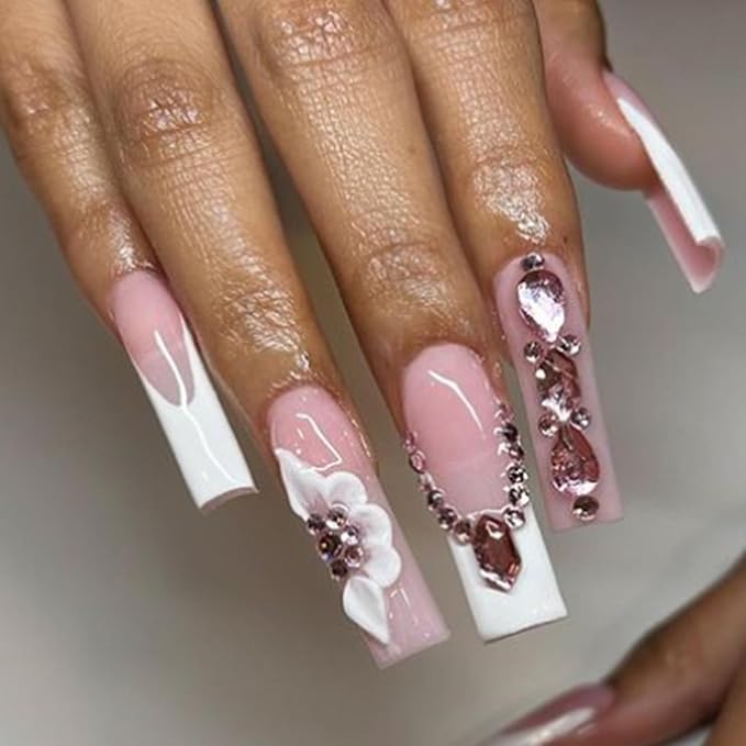Light Pink Nail Rhinestones