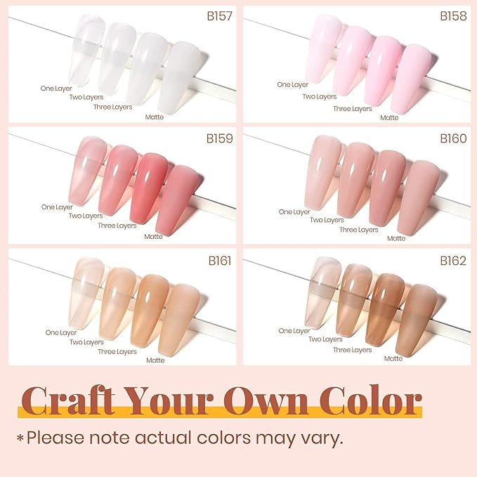 6 Colors-Jelly Nude Pink