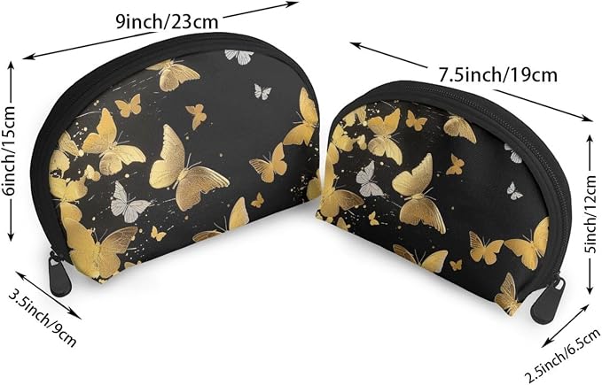 Gold White Butterflies Black
