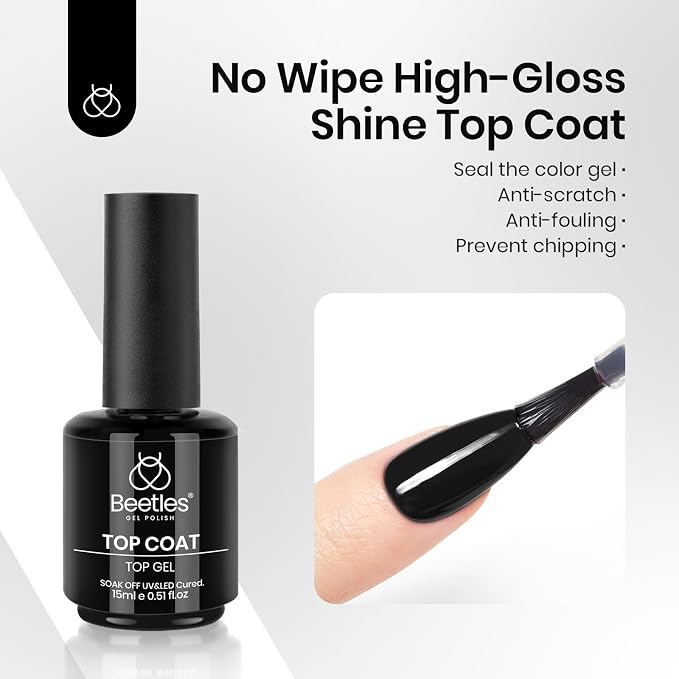 0-1-1 Pcs 15ml top base coat & black gel