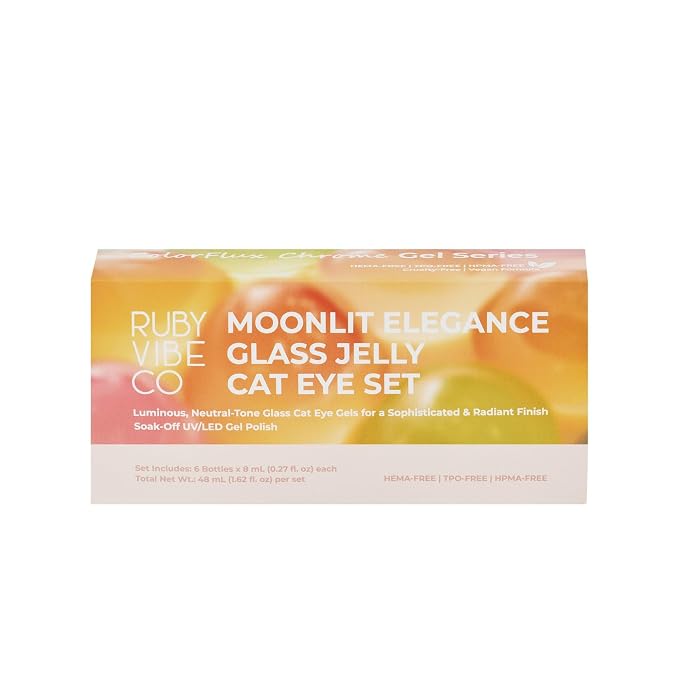 Moonlit Elegance Glass Jelly Cat Eye