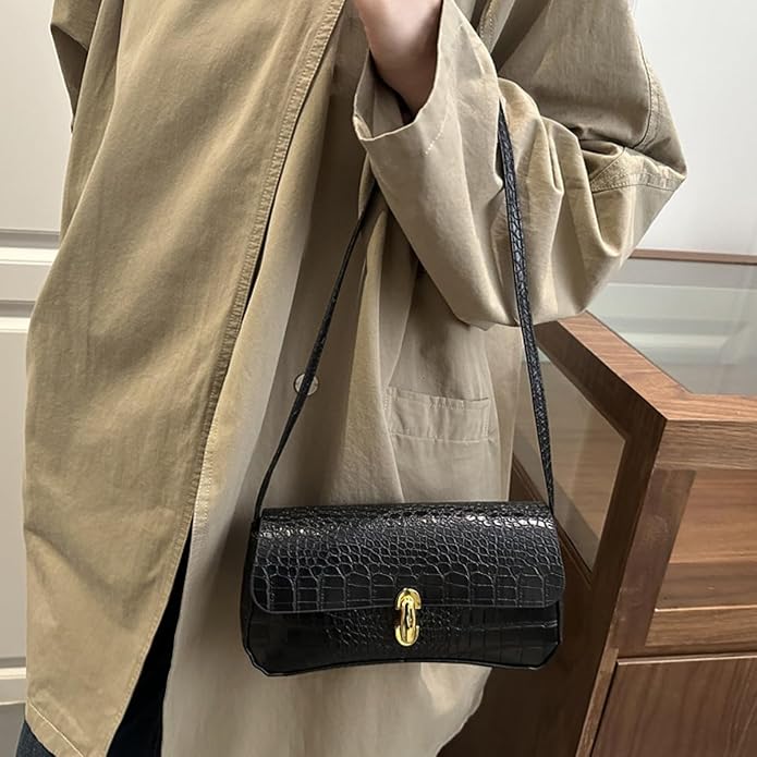 Crocodile Pattern - Black