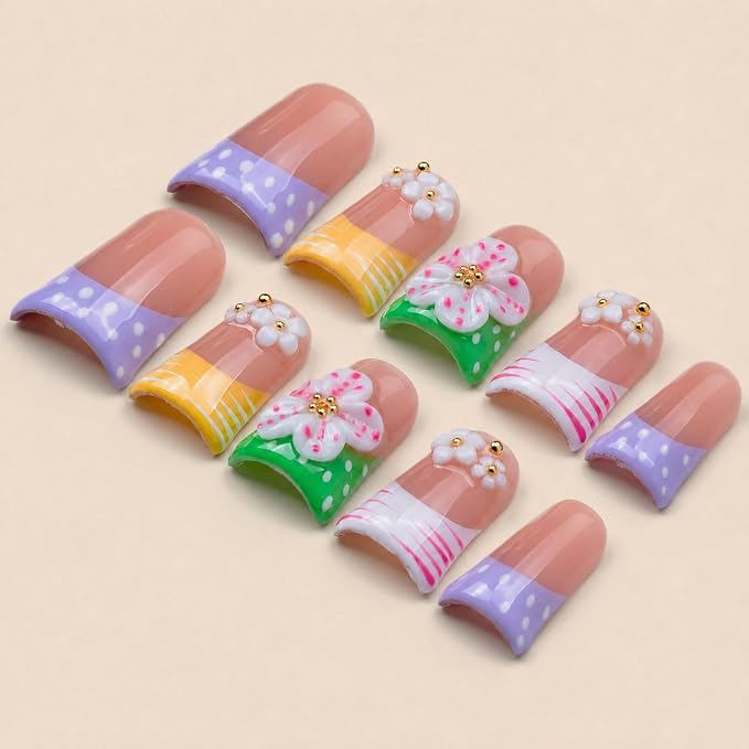 Nude Pink Floral Dots