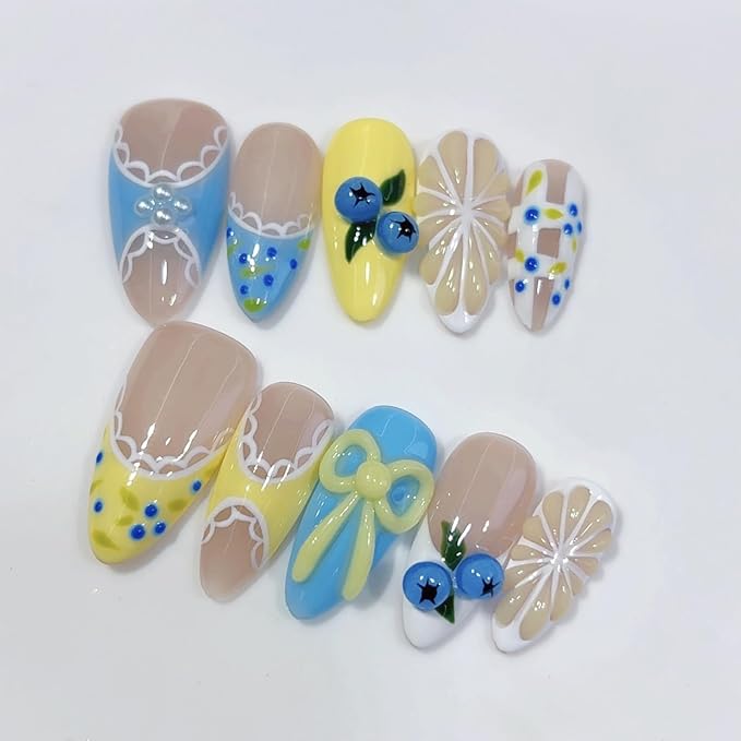 Handmade Almond Nails 9