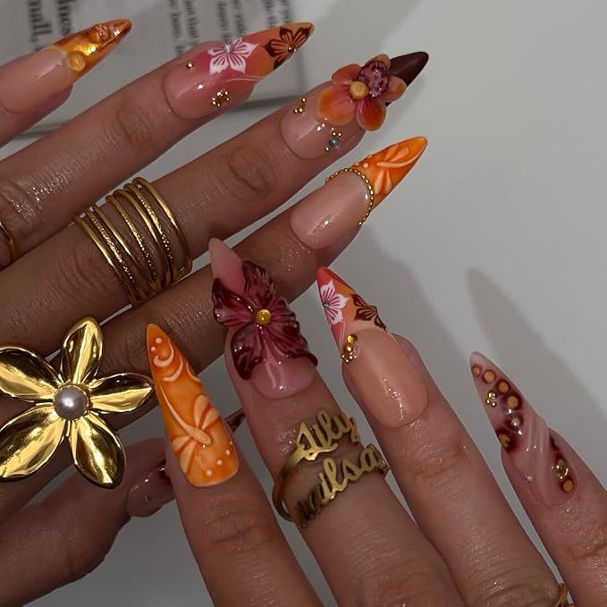 3D Leaves & Orange