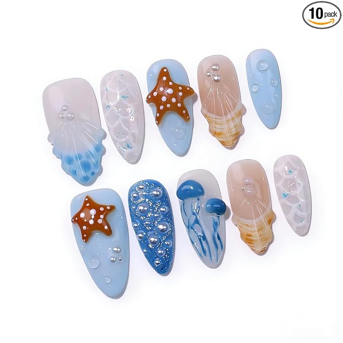 Handmade Almond Nails 34