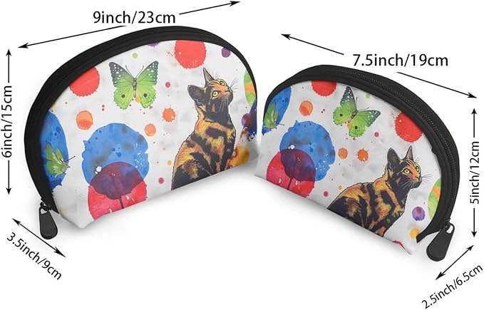 Butterfly Polka Dot and Cat