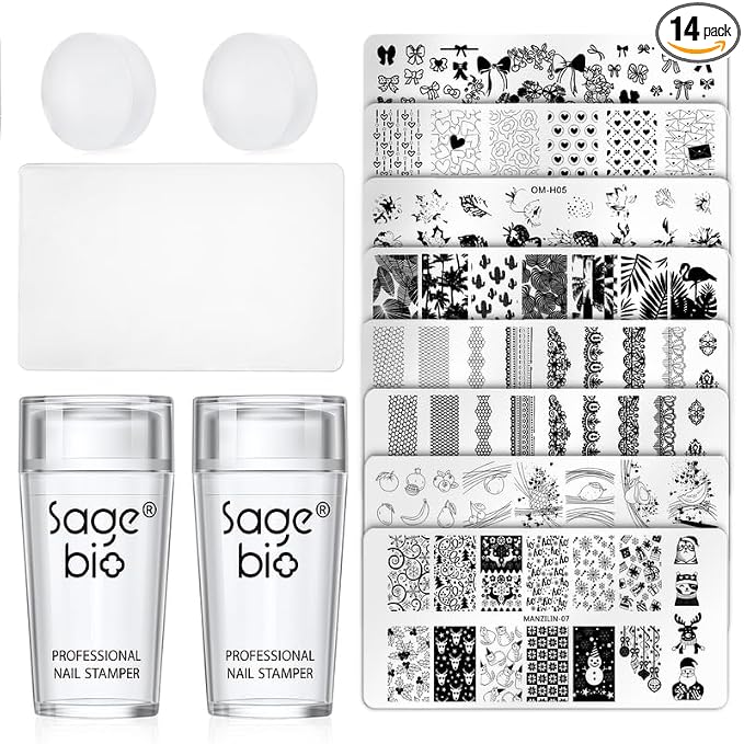 Nail Stamper with 8 Art Plates P