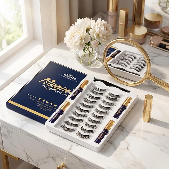 Wispy Cat-Eye Magnetic Eyelashes Kit