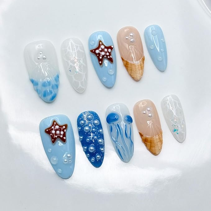 Handmade Almond Nails 34