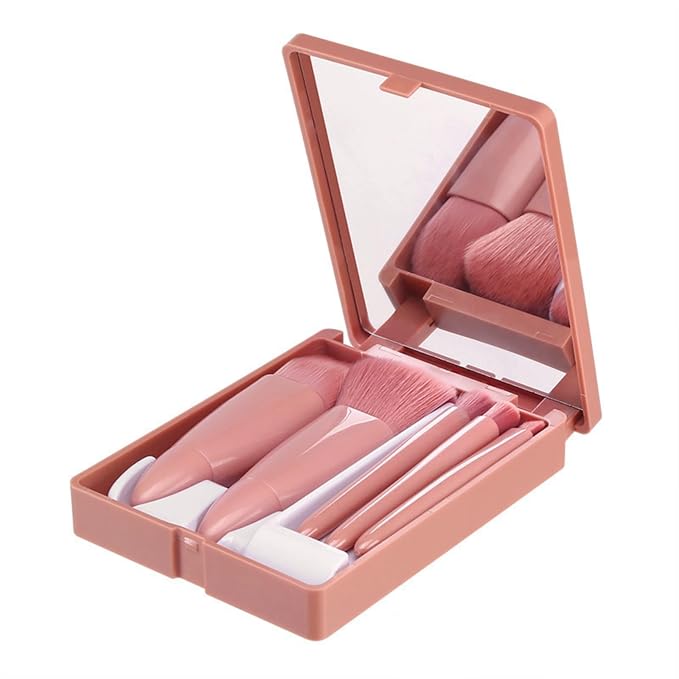 5 coffee-colored glasses cases