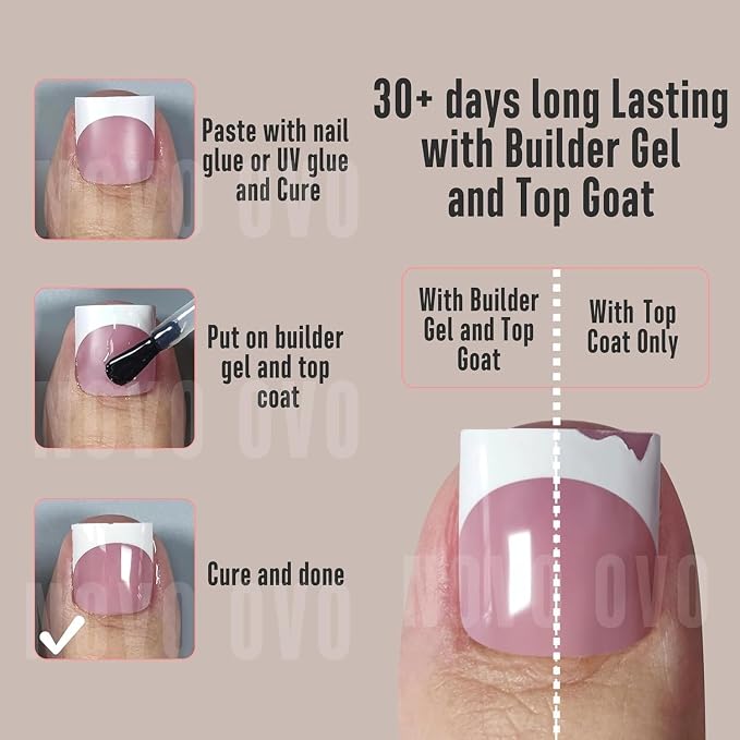 Sharp Square Toe Nail French Tips Mixed Color for Summer