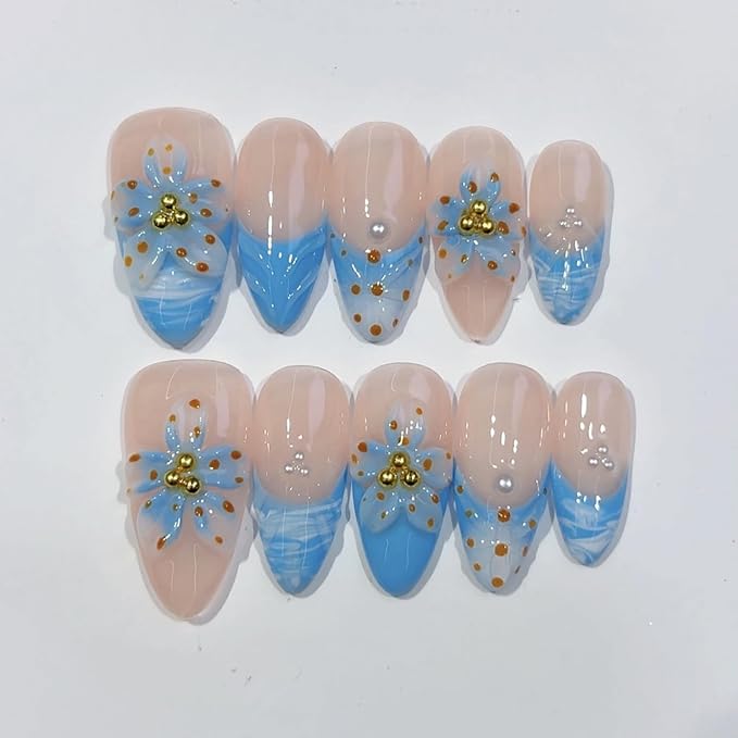 Handmade Almond Nails 10